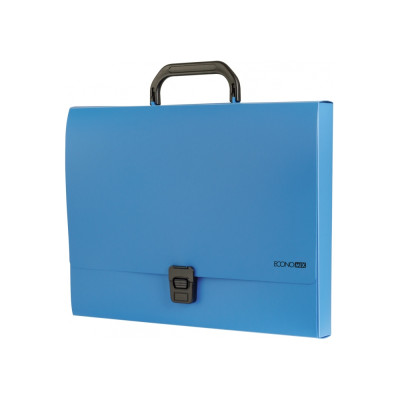 Портфель пластиковый A4 Economix на застежке, 1 отделение, голубой - E31607-11 Economix