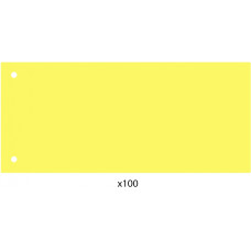 Роздільник аркушів 240*105мм Economix, пластик, жовтий, 100 шт.