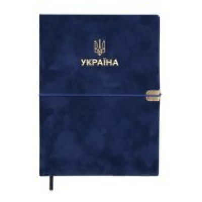Щоденник датований 2025 PATRIOT VELOUR, A5, синій, штучна шкіра BM.21133-02