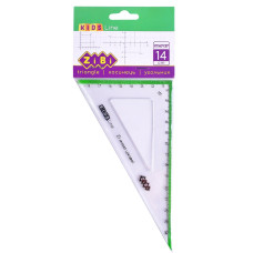 Косинець 140мм,90°/60° з салатовою смужкою, блістер, KIDS Line