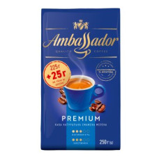 Кава мелена, AMBASSADOR PREMIUM, вак.уп. 225г Вигідна пропозиція *12