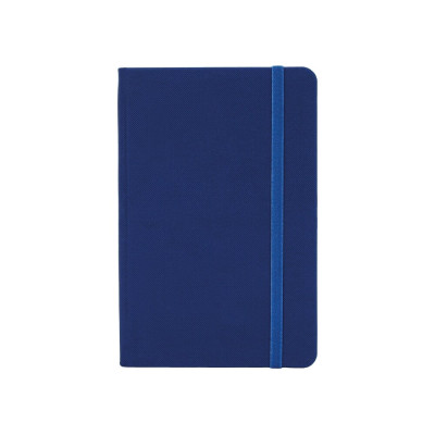 Деловая записная книжка SQUARE, А5, твердая обложка, резинка, белый блок клетка, синий O27100-02