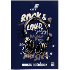 Зошит для нот А4, 20 л, Rock&Loud