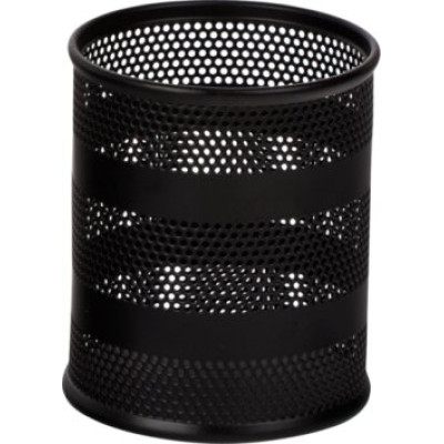 Підставка для ручок кругла 85x85x100мм, металева  чорна - BM.6203-01 Buromax
