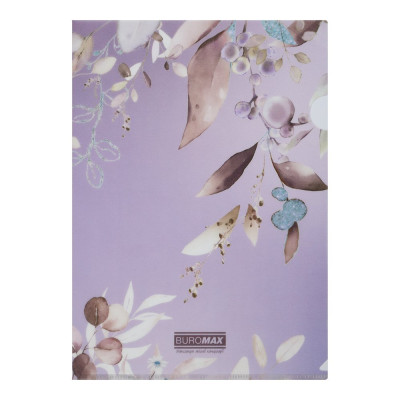 Папка-кутик А4, LILAC ARABESKI, напівпрозора, сливова