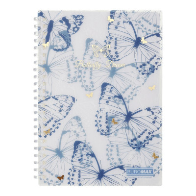 Зошит для записів MACHAON ARABESKI, А5, 80 арк., клітинка, пластикова обкладинка, синій
