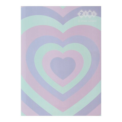 Блокнот PATTERN, А-5, 64 арк., кліт., ітгр. обкл., мат. лам.+Уфлак, KIDS Line, рожевий - ZB.12767-10 ZiBi