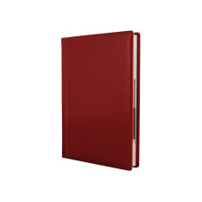 Ежедневник недатированный, GLOSS, кремовый блок, линия, красный, А5