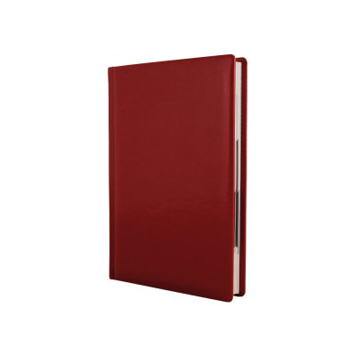Ежедневник недатированный, GLOSS, кремовый блок, линия, красный, А5 - O25402-03 Optima
