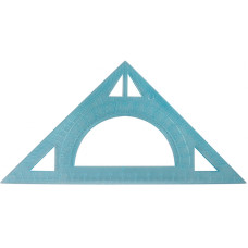 Трикутник рівнобедренний 20 см, прозорий плстик, транспортир