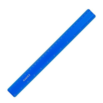 Линейка пластиковая, 30 см, матовая, синяя - 01480 Axent