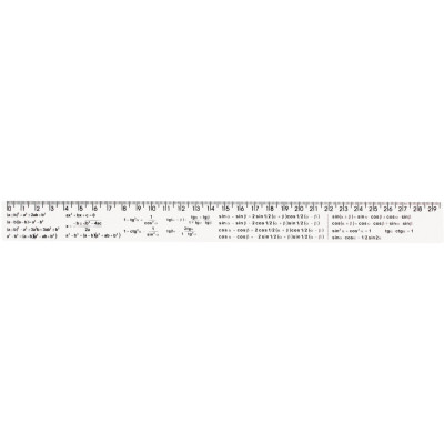 Лінійка 30 см, тригонометричні формули, друкована - E81330-05 Economix