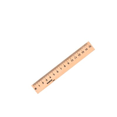 Лінійка дерев'яна 15 см "Люкс Колор" - 114724 МИЦАР