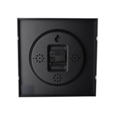 Часы настенные пластиковые Optima SQUARE, черные - O52101 Optima