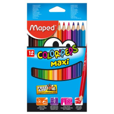 Олівці кольорові COLOR PEPS Maxi, потовщені, 12 кольорів