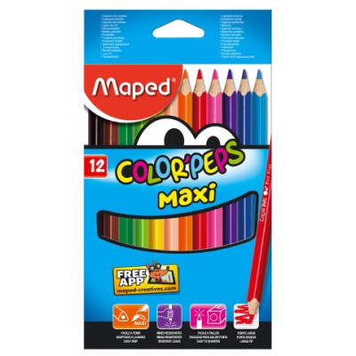 Олівці кольорові COLOR PEPS Jumbo, 12 кольорів - MP.834010 Maped