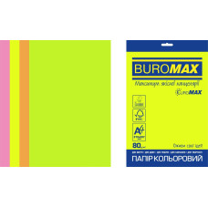 Набір кольорового паперу NEON, EUROMAX, 4 кол., 50 літрів, А4, 80 г/м² Набір кольорового паперу NEON, EUROMAX, 4 кол., 50 літрів, А4, 80 г/м²