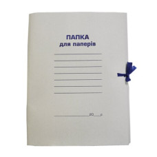 Папка на завязках, А4, картон 0,41 мм, цельнокройная