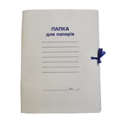 Папка на завязках, А4, картон 0,41 мм, цельнокройная - BM.3357 Buromax