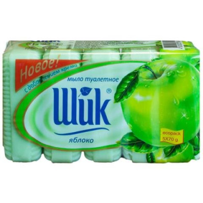 Мыло туалетное, экопак, 5х70г, Яблоко 360457