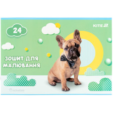 Зошит для малювання, 24 аркуші, скоба, софт тач + УФ лак, RH