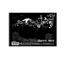 Альбом для эскизов А4 30 л 120 г/м2 «П» BL4130 черный лист, горизонтальная спираль