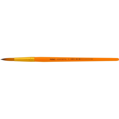 Пензель круглий № 12, синтетичний ворс, коротка ручка - MX61038 Maxi