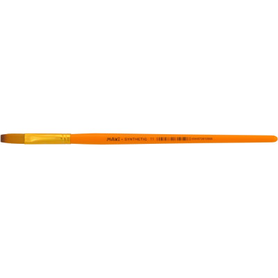 Пензель плаский № 11, синтетичний ворс, коротка ручка - MX61050 Maxi