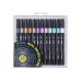 Фломастеры-кисточки REAL BRUSH, 12 цветов металлик, линия 0,5-6 мм - MX15236 Maxi