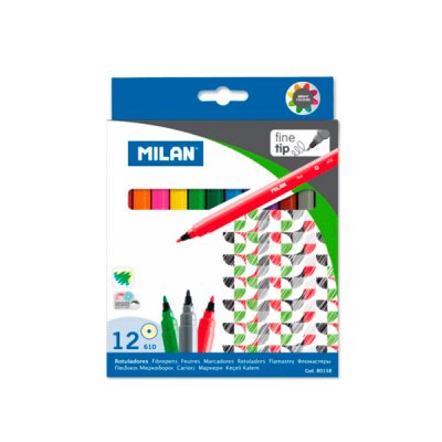 Фломастеры Milan 80158 12 цветов - 620858 Marco