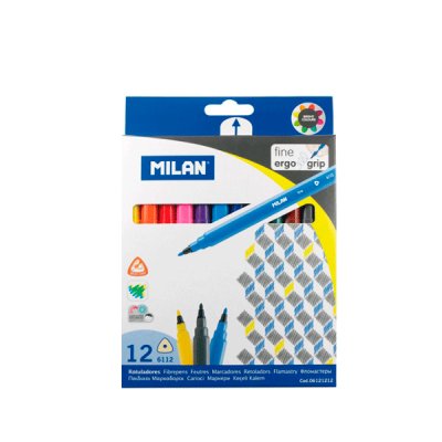 Фломастери Milan 06121212 12 кольорів трикутні - 620850 Marco