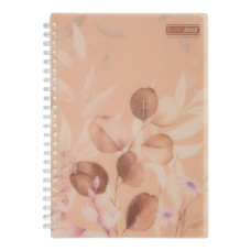 Зошит для записів PEACH ARABESKI, А5, 80 арк., клітинка, пластикова обкладинка, персиковий