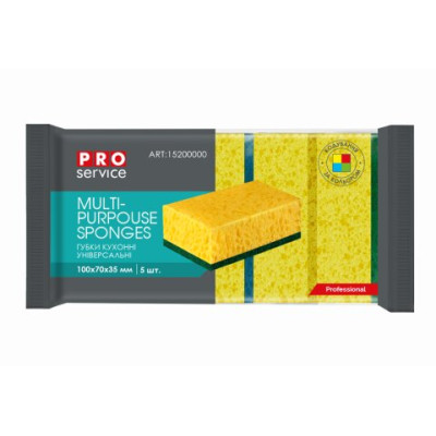 Губка  кухонная крупнопористая Professional, 5 шт/уп (30 шт/ящ) PRO SERVICE/Акція pr.15200000