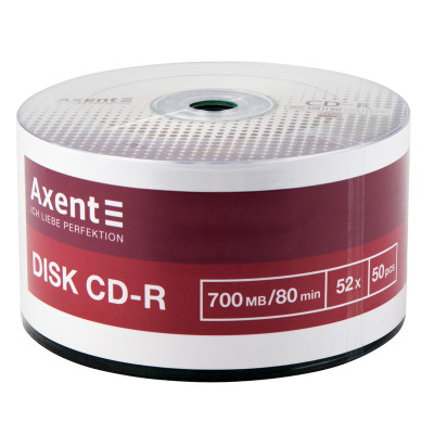 CD-R Axent 8102-A 700MB/80min 52X, 50 штук, bulk 8102-A