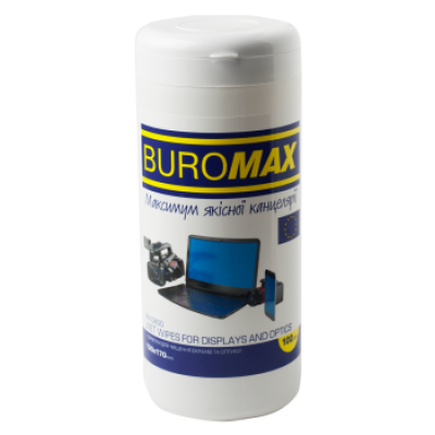 Серветки для чищення екранів, моніторів та оптики - BM.0800 Buromax