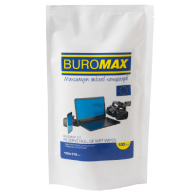 Запасний блок серветок для чищення екранів, моніторів та оптики - BM.0800-01 Buromax