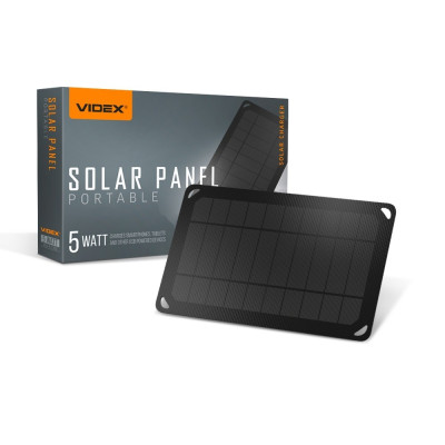 Портативний зарядний пристрій сонячна панель VIDEX VSO-F505U 5W - 6509013 VIDEX