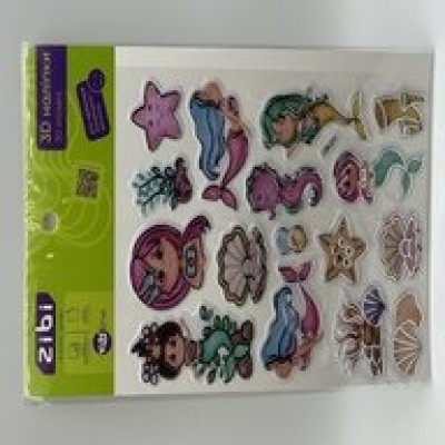 3D наліпки Русалоньки 19 см, KIDS Line