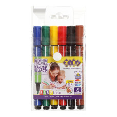 Фломастери, 6 кольорів, JUMBO Фломастери, 6 кольорів, JUMBO