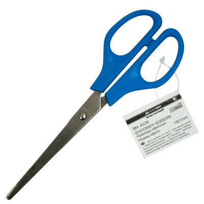 Ножицы офисные, JOBMAX, 180 мм, голубые - BM.4536 Buromax