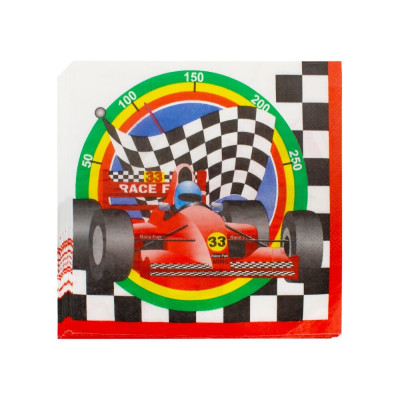 Набір із 20 двошарових серветок Racing 33х33 см MX44673