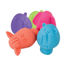 Ластик-насадка на карандаш Animal World 23*16*15 мм, ассорти