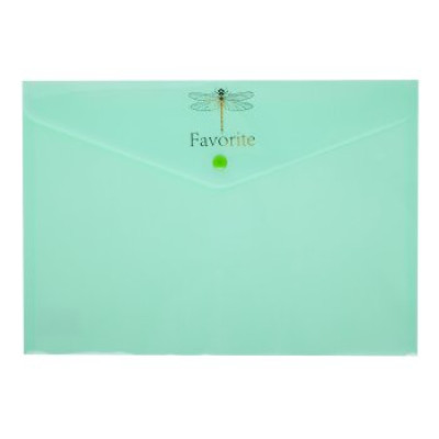 Папка-конверт на кнопке FAVOURITE, PASTEL, A4, мятная - BM.3953-38 Buromax