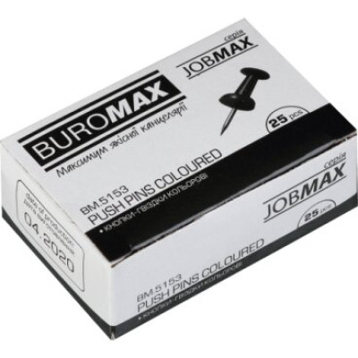 Кнопки-цвяшки, кольор. JOBMAX, 25шт. - BM.5153 Buromax