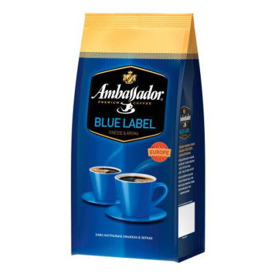 Кофе в зернах Ambassador Blue Label, пакет 1000г*6 (PL) - am.52078 ПРОДУКТЫ ПИТАНИЯ