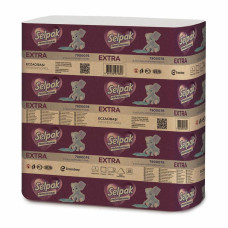 Полотенце бумажное ZZ белое 2слоя 200л Selpak Pro Extra 12шт/уп 32660430