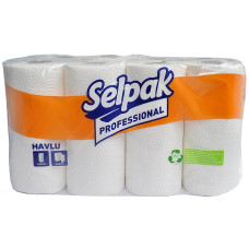 Полотенце бумажное белое 3слоя 8шт Selpak Premium 32761210