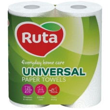 Полотенце бумажное белое 2слоя 2шт Ruta Universal