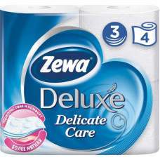 Туалетний папір білий 3кулі 4шт Zewa Deluxe