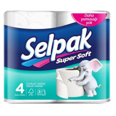 Туалетная бумага белая 3слоя 4шт Selpak 32361100